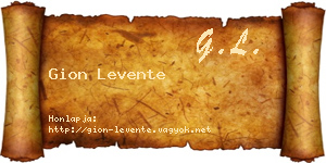 Gion Levente névjegykártya